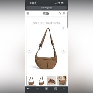 Brixley Mocha Crescent Bag